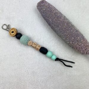 Tassenhanger ~ Cyaan zwart