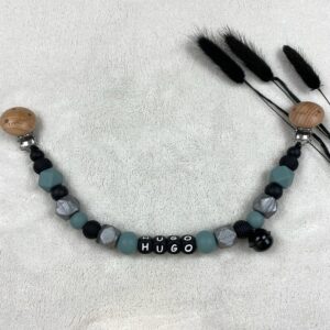 Wagenspanner met naam ~ Zilver blauw