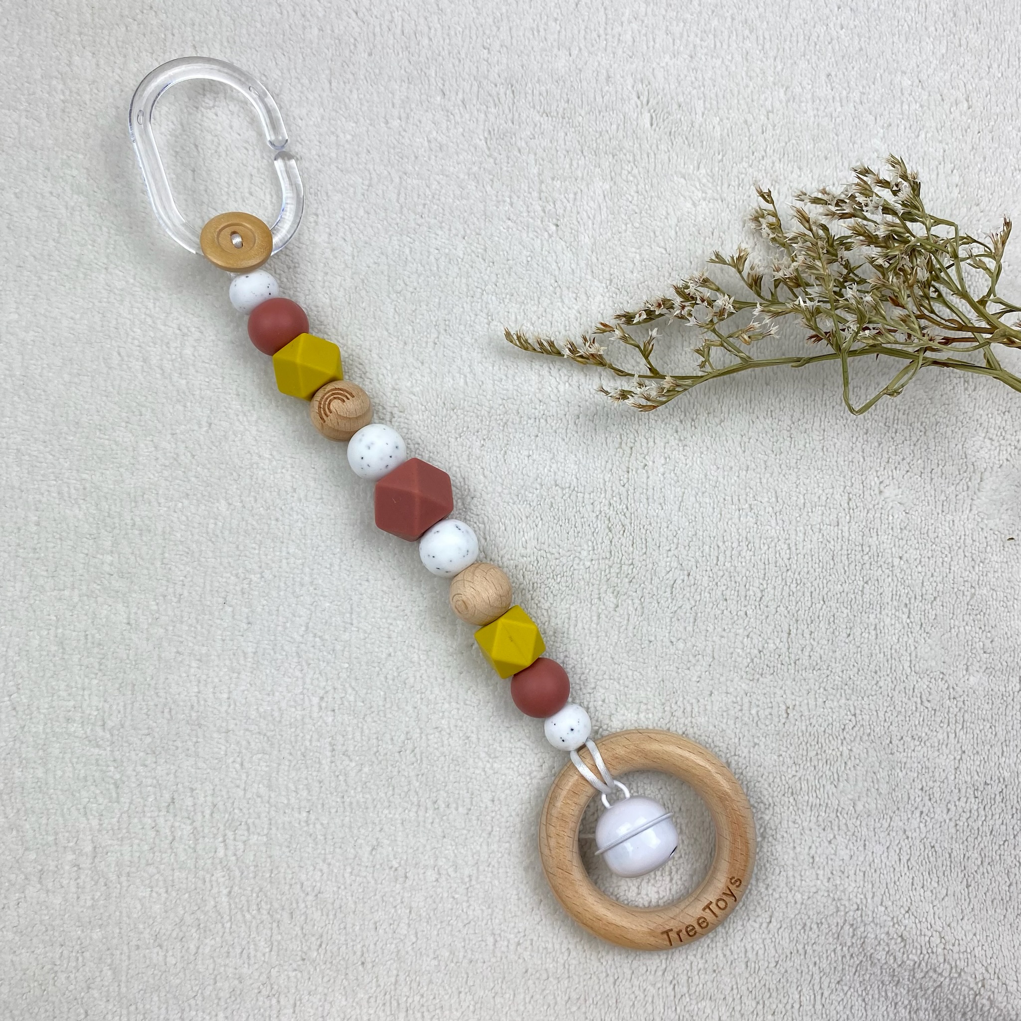 Wagenhanger met naam voor in de kinderwagen