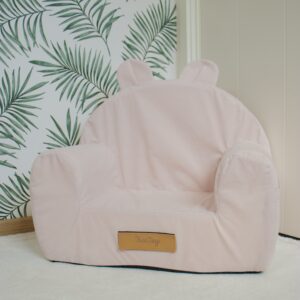 Roze kinderfauteuil met naam