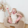 Kinderfauteuil teddy beige met kindje