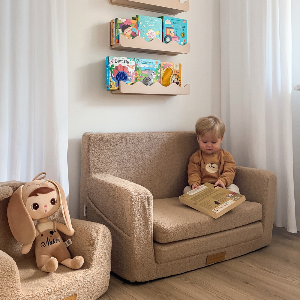 Kinderbankje Teddy beige