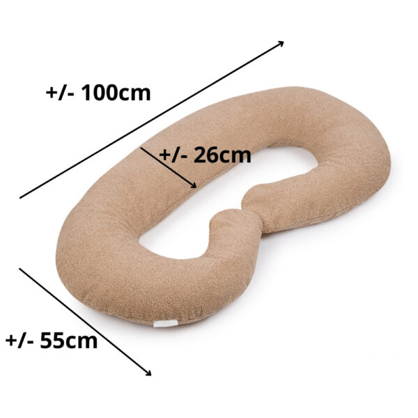Zwangerschapskussen teddy beige voor zwangere vrouwen