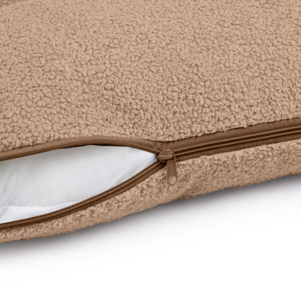 Zwangerschapskussen teddy beige ritssluiting