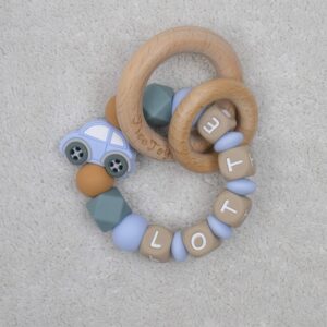 Bijtring auto thema blauw