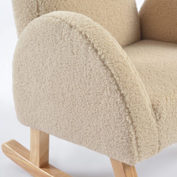 Schommelstoelen teddy stof voor kinderen met naam