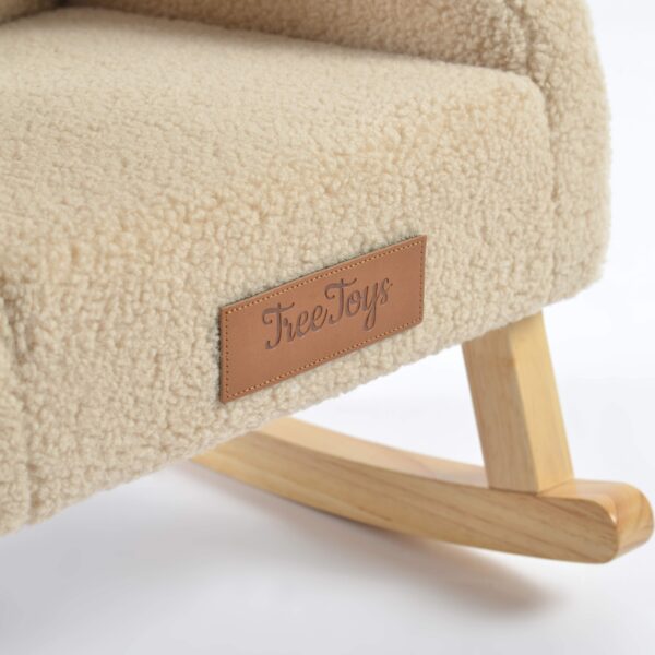 Schommelstoelen teddy stof voor kinderen met naam