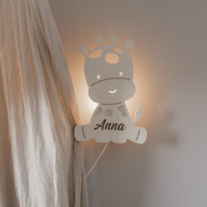 Wandlamp Giraffe met gepersonaliseerd met naam