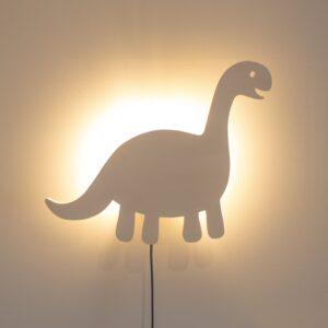Houten wandlamp Dinosaurus