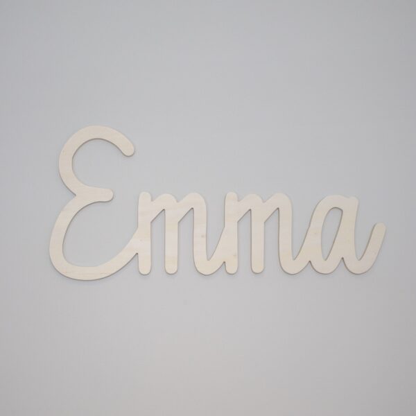 Houten naam bord Emma