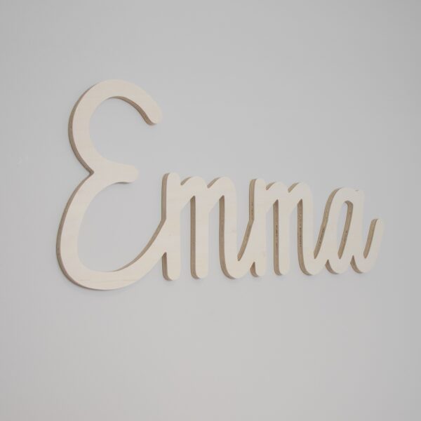 Houten naam bord Emma